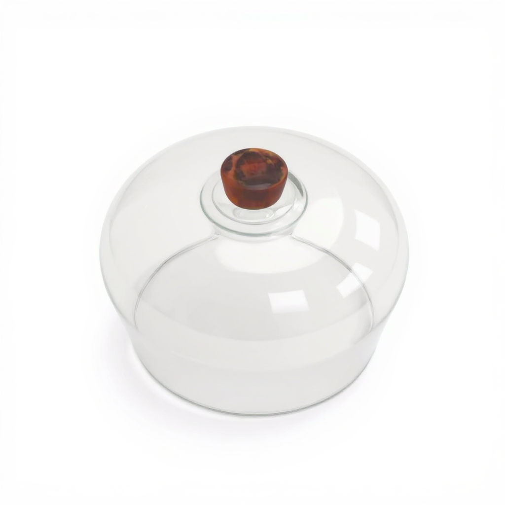 Cake Dome Glass with resin handle