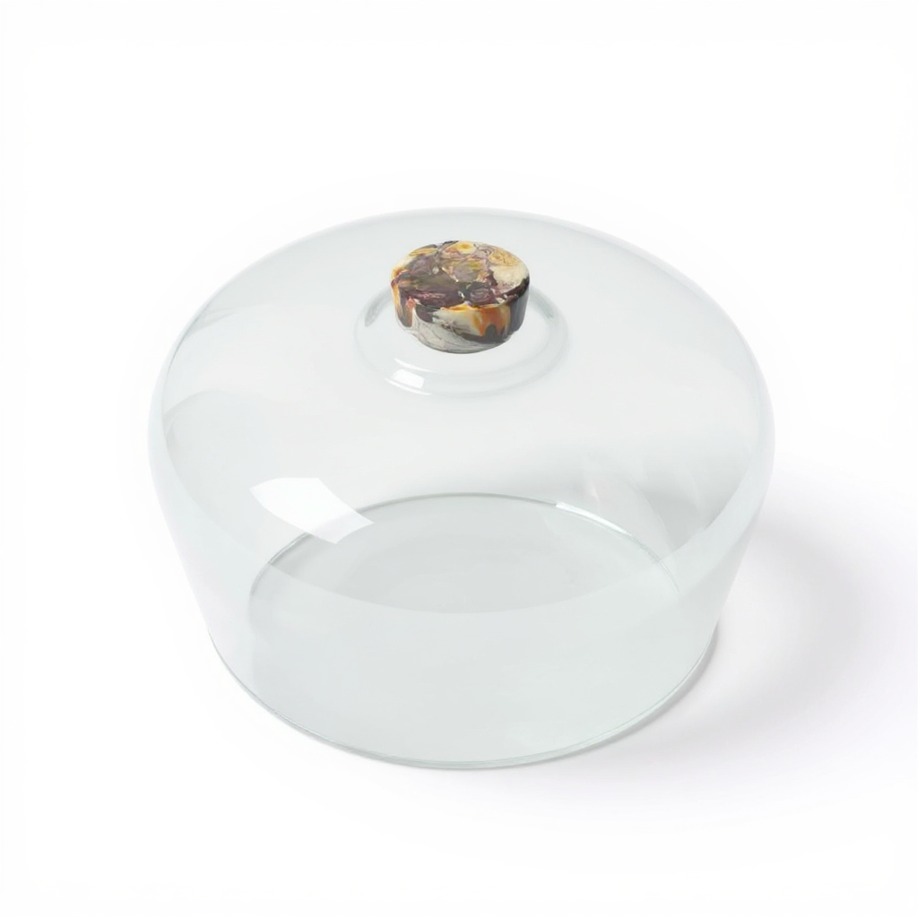Cake Dome Glass with resin handle
