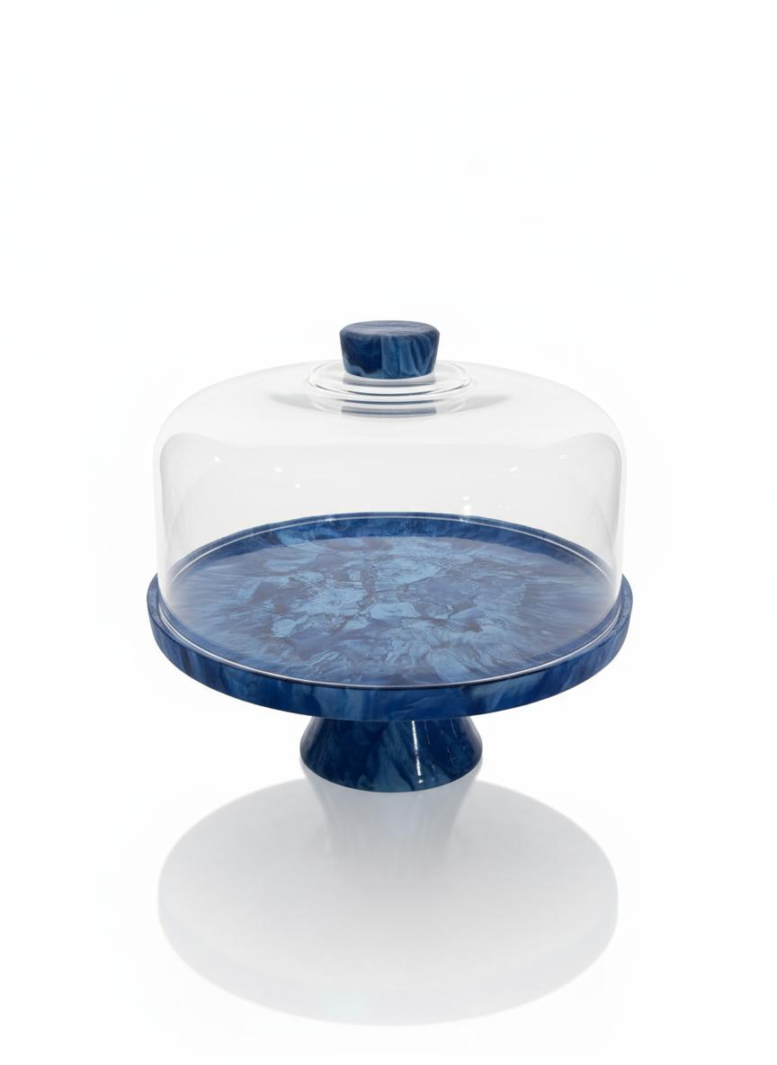 Cake Dome Glass with resin handle