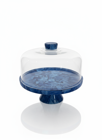 Cake Dome Glass with resin handle